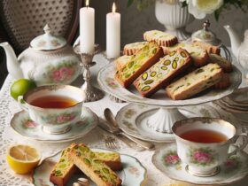 biscotti senza glutine al pistacchio e limone per tea time elegante