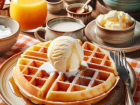 waffle senza glutine alla vaniglia per brunch domenicali