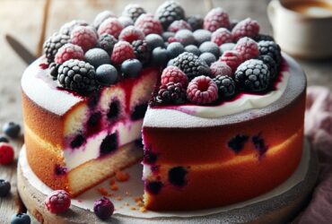 torta senza glutine ai frutti di bosco e yogurt per colazioni salutari