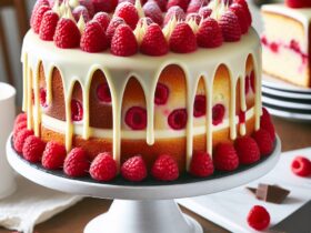 torta senza glutine ai lamponi e cioccolato bianco per occasioni speciali