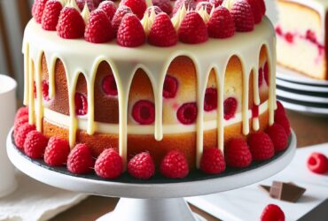 torta senza glutine ai lamponi e cioccolato bianco per occasioni speciali
