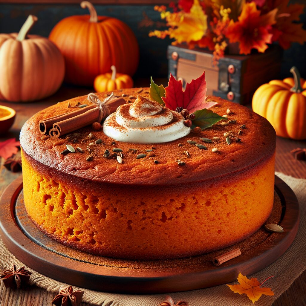 torta senza glutine alla zucca e spezie per dolci stagionali