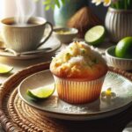 muffin senza glutine al cocco e lime per colazioni esotiche