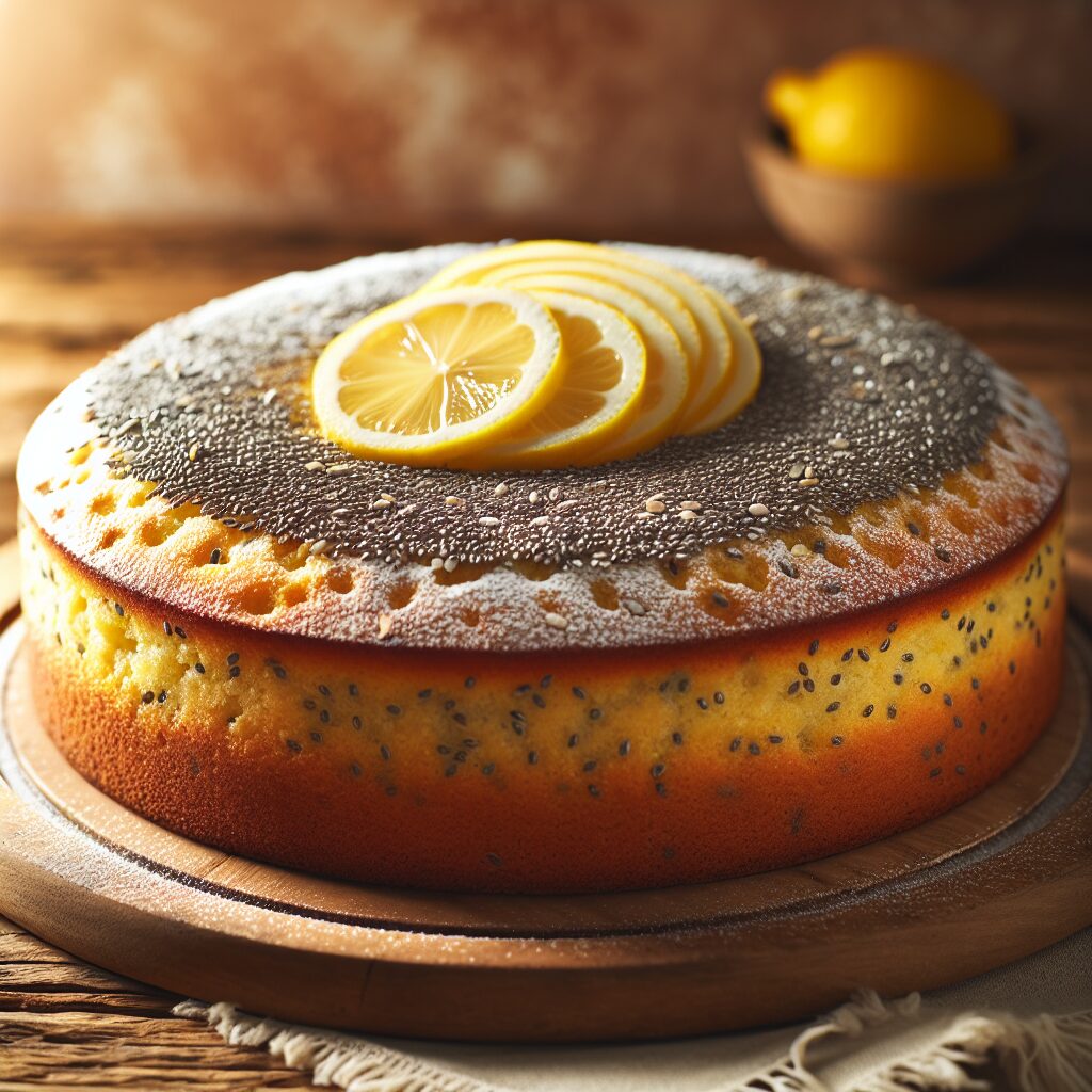 torta senza glutine al limone e semi di chia per dolci salutari