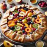 galette senza glutine con frutta di stagione per dolci rustici