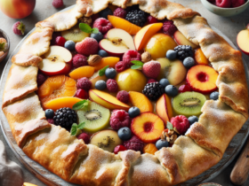 galette senza glutine con frutta di stagione per dolci rustici