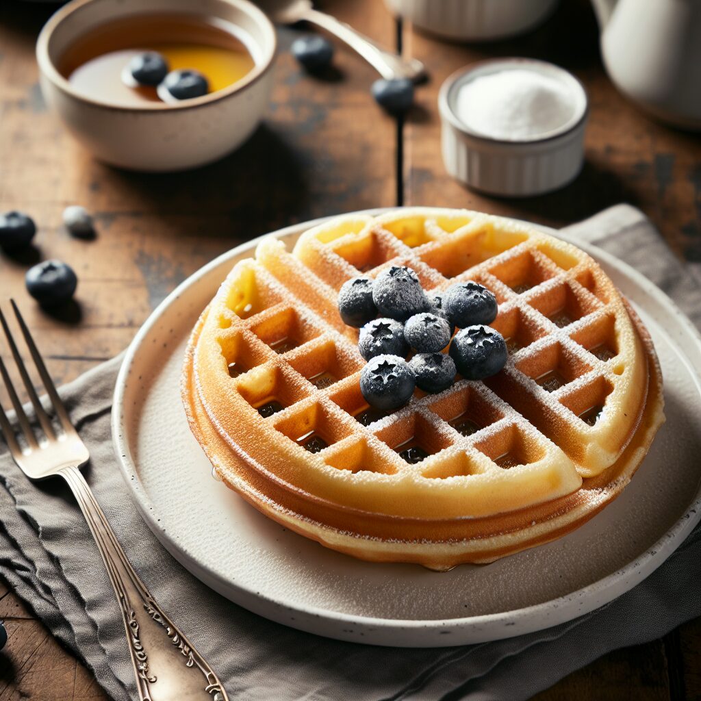 waffle senza glutine alla vaniglia per brunch domenicali