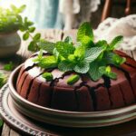 torta senza glutine al cioccolato e menta per dolci freschi