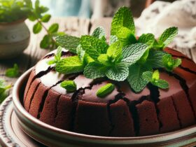 torta senza glutine al cioccolato e menta per dolci freschi