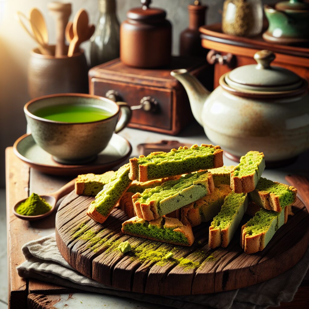 biscotti senza glutine al tè matcha per merende originali