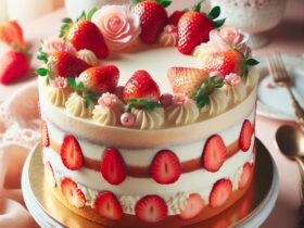 torta senza glutine alla vaniglia e fragola per dolci romantici