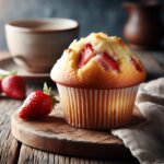 muffin senza glutine alla vaniglia e fragola per colazioni dolci