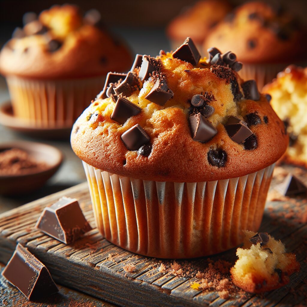 muffin senza glutine al cioccolato e arancia per merende golose