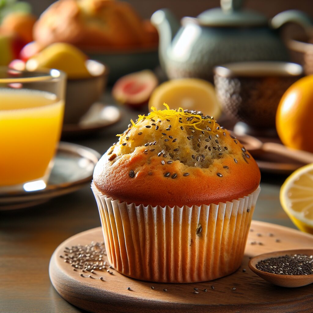 muffin senza glutine al limone e semi di chia per colazioni salutari