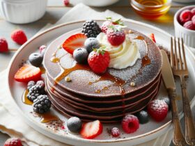 pancake senza glutine al cioccolato per colazioni festose