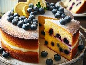 torta senza glutine al limone e mirtillo per dolci estivi