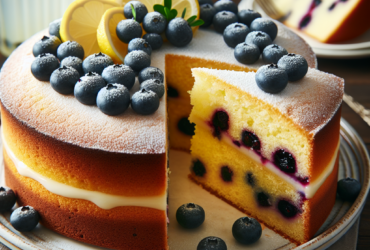 torta senza glutine al limone e mirtillo per dolci estivi