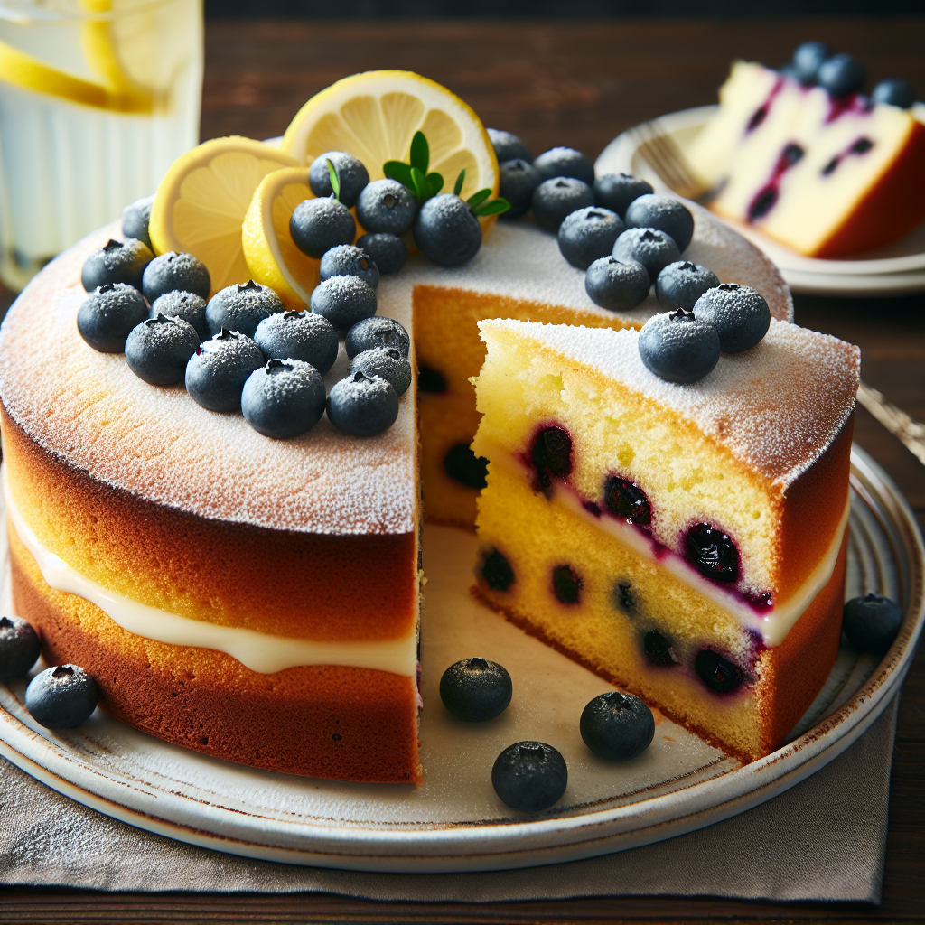 torta senza glutine al limone e mirtillo per dolci estivi