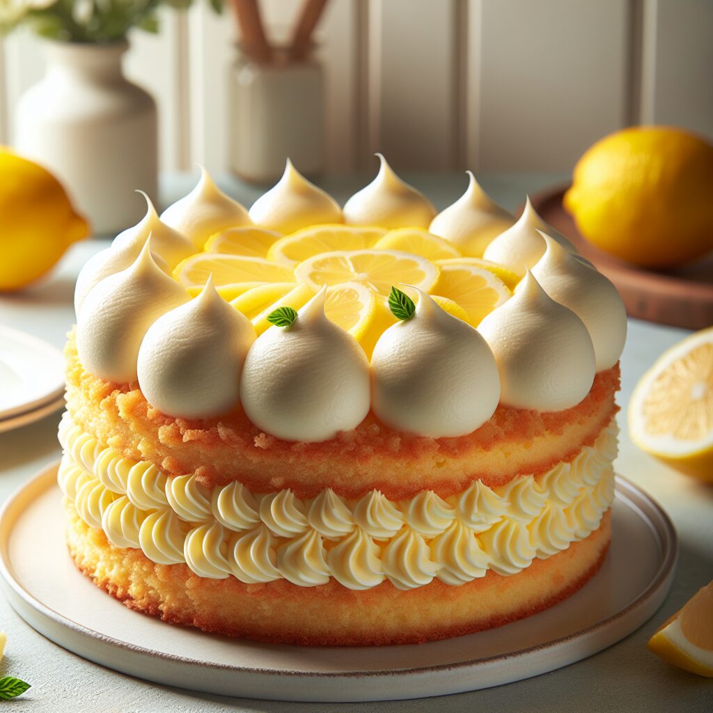 torta senza glutine alla crema di limone per dessert freschi