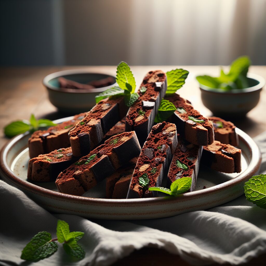 biscotti senza glutine al cioccolato e menta per dolci rinfrescanti