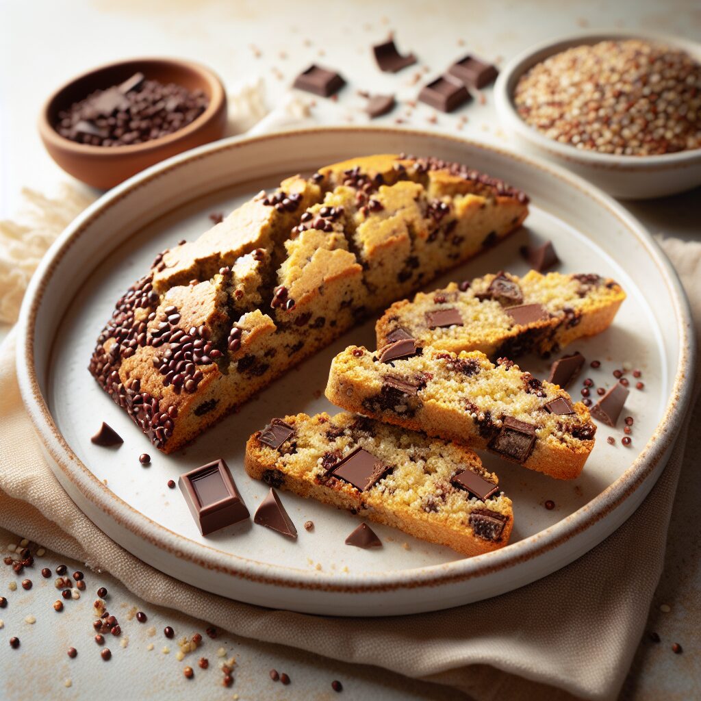 biscotti senza glutine alla quinoa e cioccolato per snack innovativi