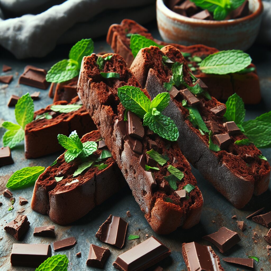 biscotti senza glutine al cioccolato e menta per dolci rinfrescanti