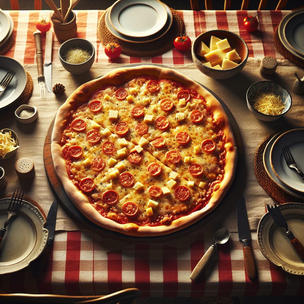 pizza senza glutine ai quattro formaggi per serate in famiglia