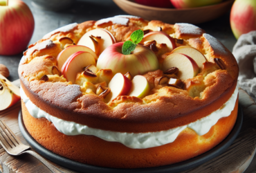 torta senza glutine di mele e yogurt per dolci soffici