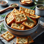 crackers senza glutine con erbe aromatiche per snack leggeri