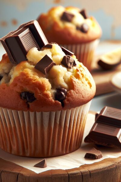 muffin senza glutine alla banana e cioccolato per colazioni rapide