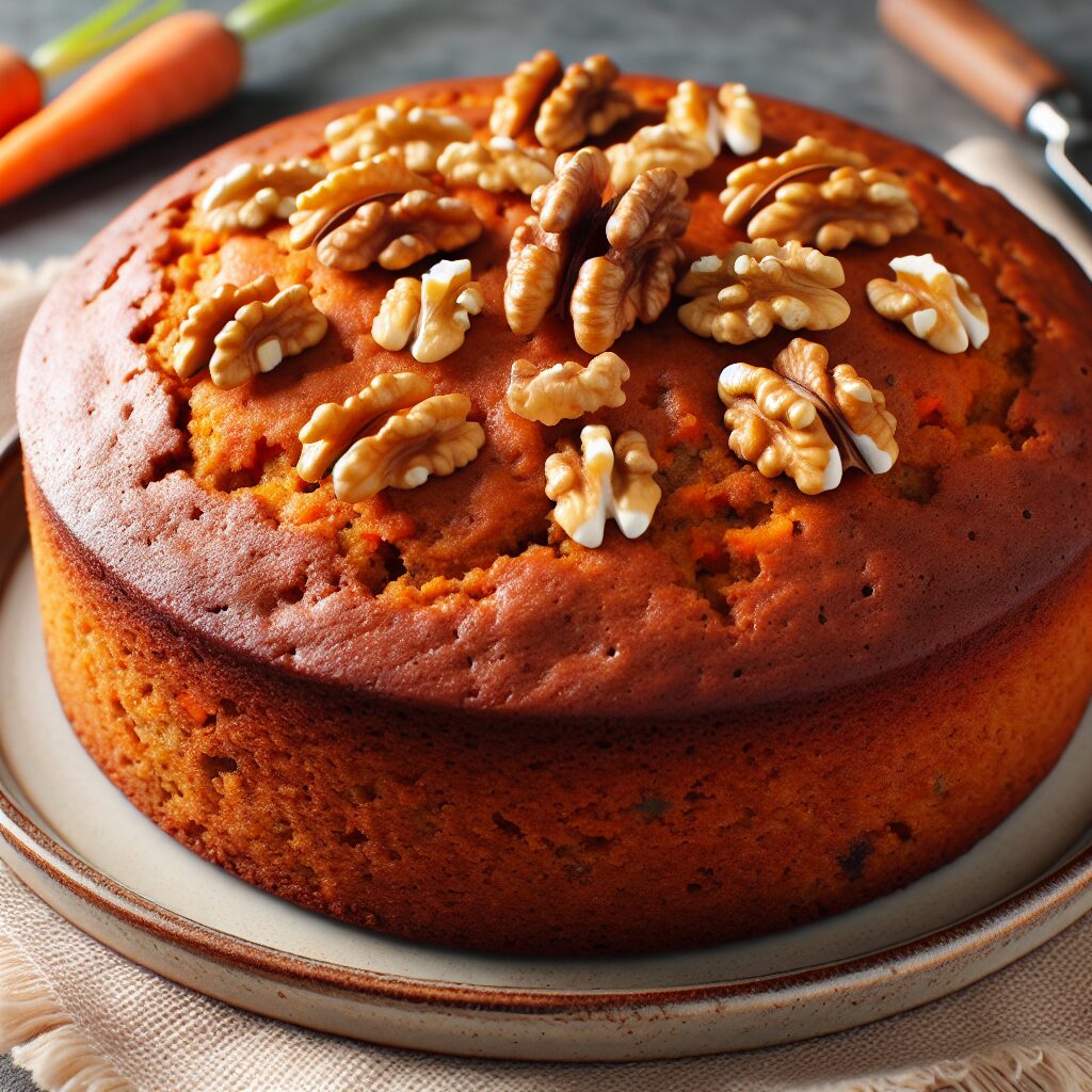 torta senza glutine alle carote e noce per dolci classici