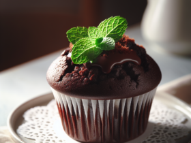 muffin senza glutine al cioccolato e menta per dolci freschi