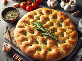 focaccia senza glutine con rosmarino per antipasti italiani