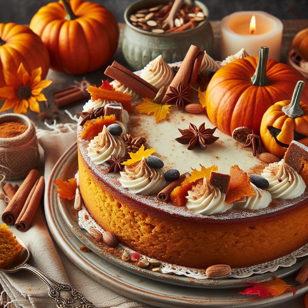 torta senza glutine alla zucca e spezie per dolci autunnali