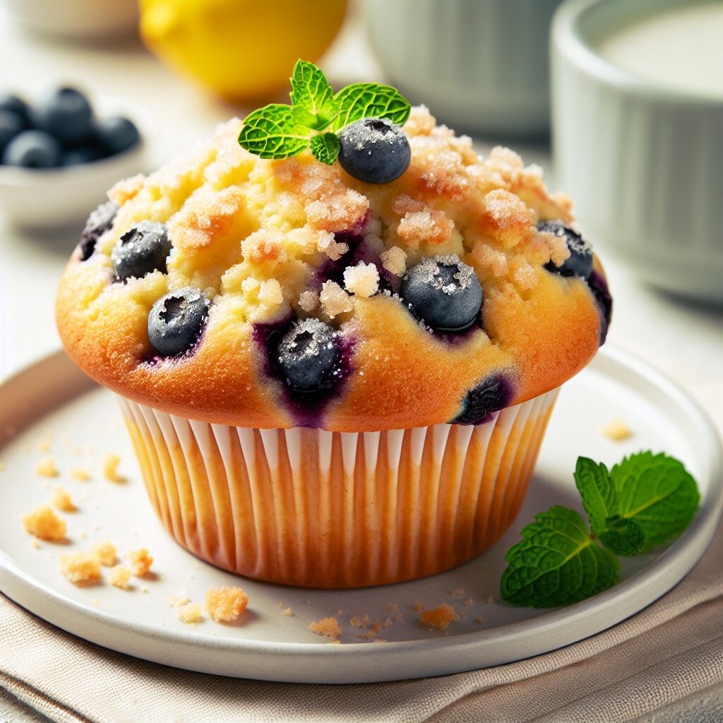 muffin senza glutine ai mirtilli e limone per colazioni fresche