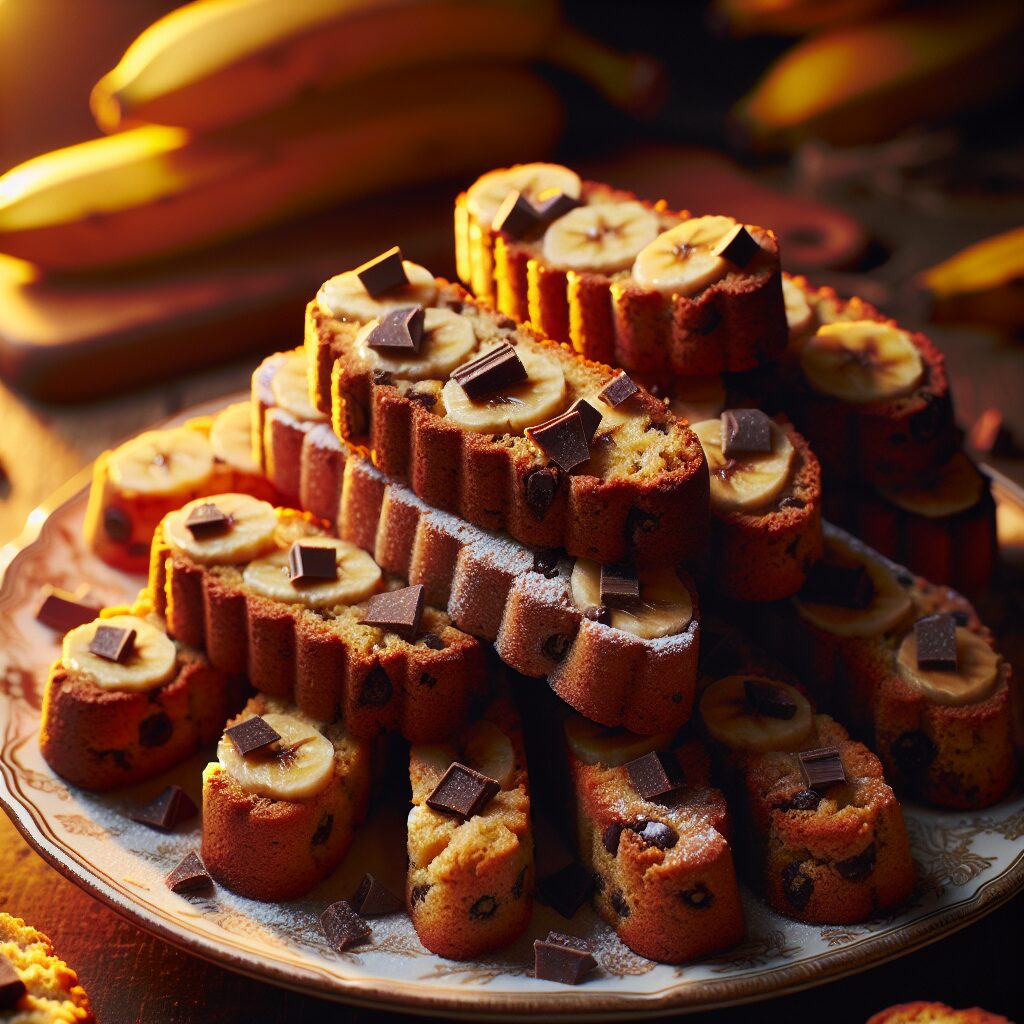 biscotti senza glutine alla banana e cioccolato per snack dolci