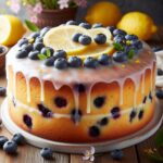 torta senza glutine al limone e mirtilli per dolci primaverili