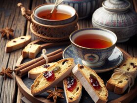 biscotti senza glutine al tè nero e marmellata per una merenda pomeridiana tradizionale