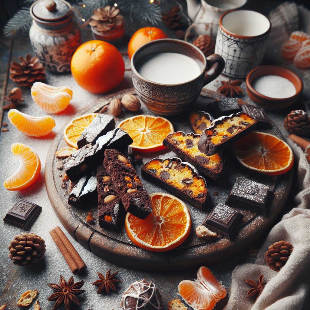 biscotti senza glutine al cioccolato e mandarino per snack invernali