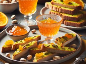 biscotti senza glutine al pistacchio e marmellata di arance per merende siciliane