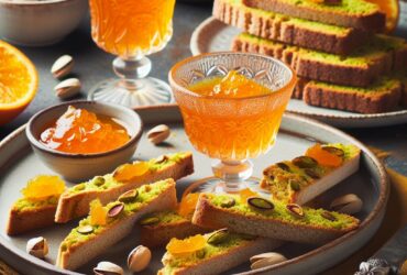 biscotti senza glutine al pistacchio e marmellata di arance per merende siciliane