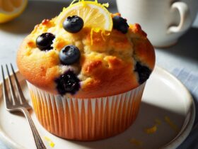 muffin senza glutine al limone e mirtilli per colazioni fresche