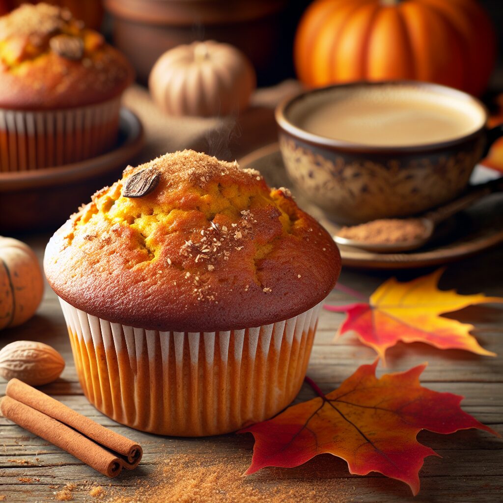 muffin senza glutine alla zucca e noce moscata per colazioni autunnali