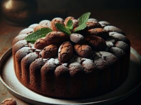 torta senza glutine al cioccolato e amaretti per un dessert italiano ispirato