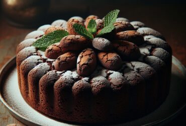 torta senza glutine al cioccolato e amaretti per un dessert italiano ispirato