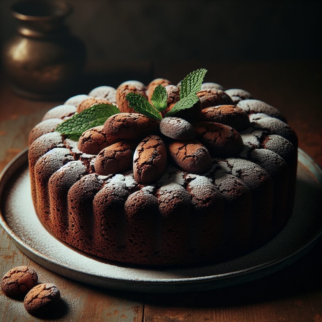 torta senza glutine al cioccolato e amaretti per un dessert italiano ispirato