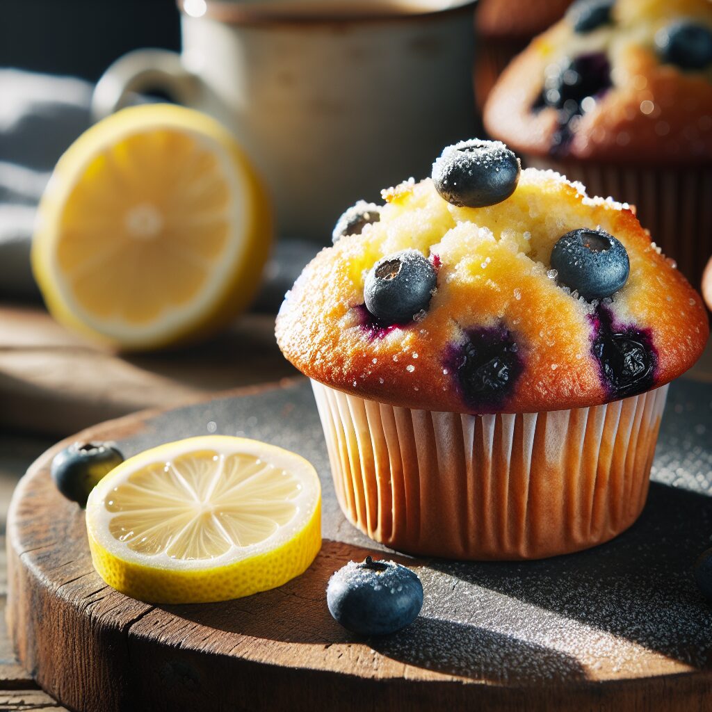 muffin senza glutine ai mirtilli e limone per colazioni rinfrescanti