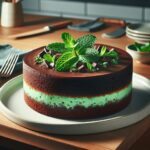 torta senza glutine al cioccolato e menta per dessert freschi