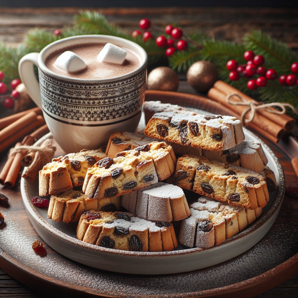 biscotti senza glutine alla cannella e uvetta per uno snack natalizio tradizionale e dolce