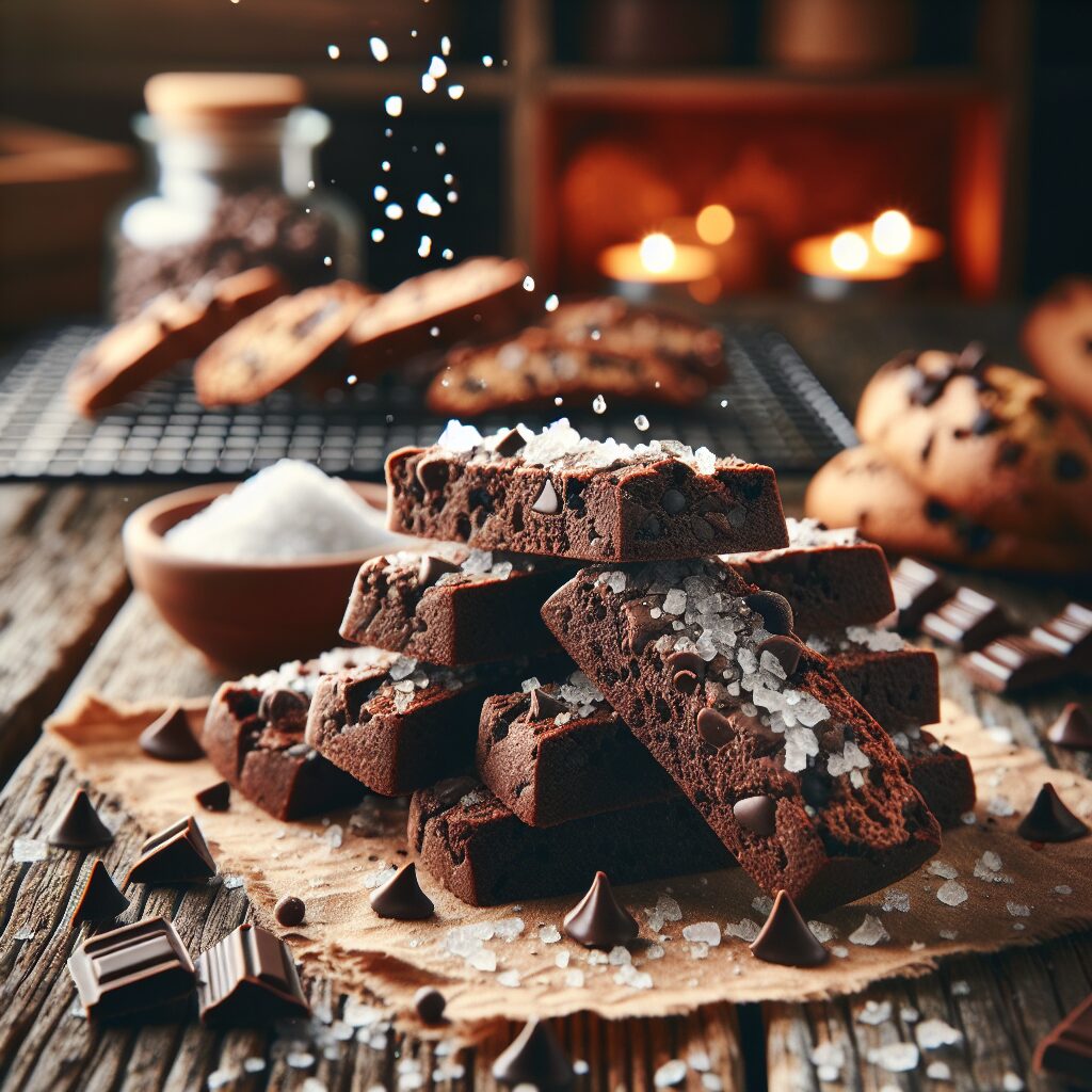 biscotti senza glutine al cioccolato e sale marino per snack equilibrati